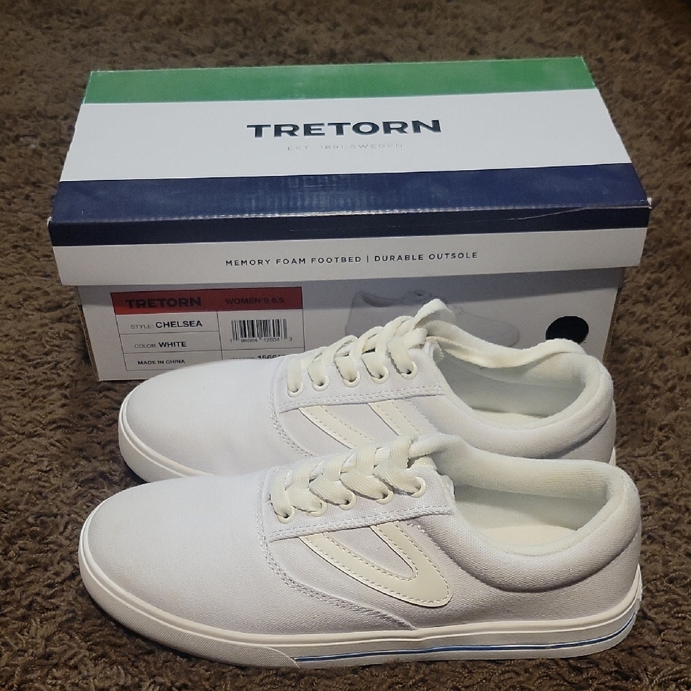 Tretorn White Sneakers Chelsea Size 6.5